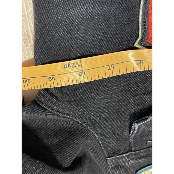 SUPERDRY Jacket NWT Women Size 8 Trucker Jean Patches Denim Black - Picture 7 of 13